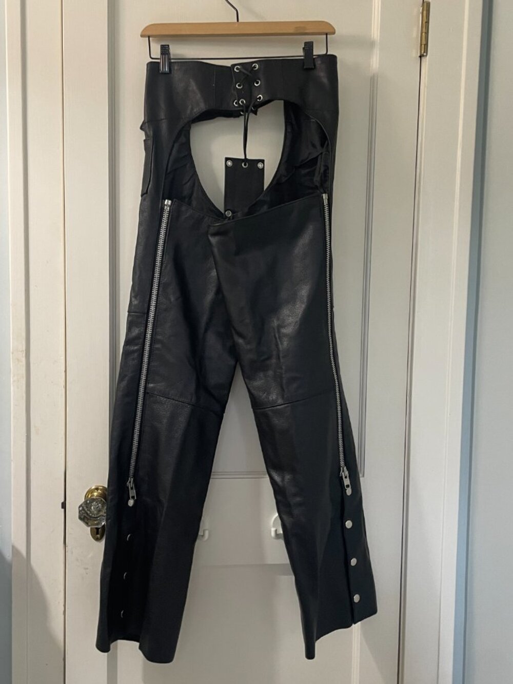 Milwaukee Leather Chaps Leather Men's Black Size 32 EUC - Picture 7 of 8